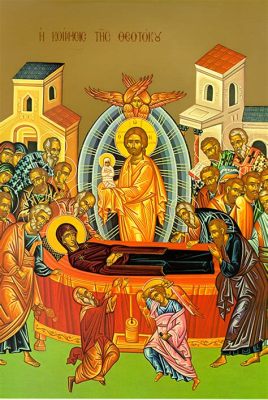  The Dormition of the Theotokos –  A Byzantine Tapestry Woven with Gold and Devotion!